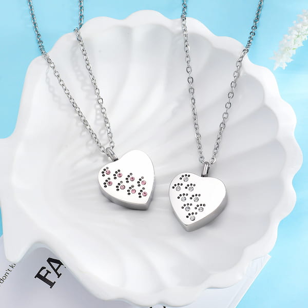 Dog and cat ashes keepsake pendant necklace