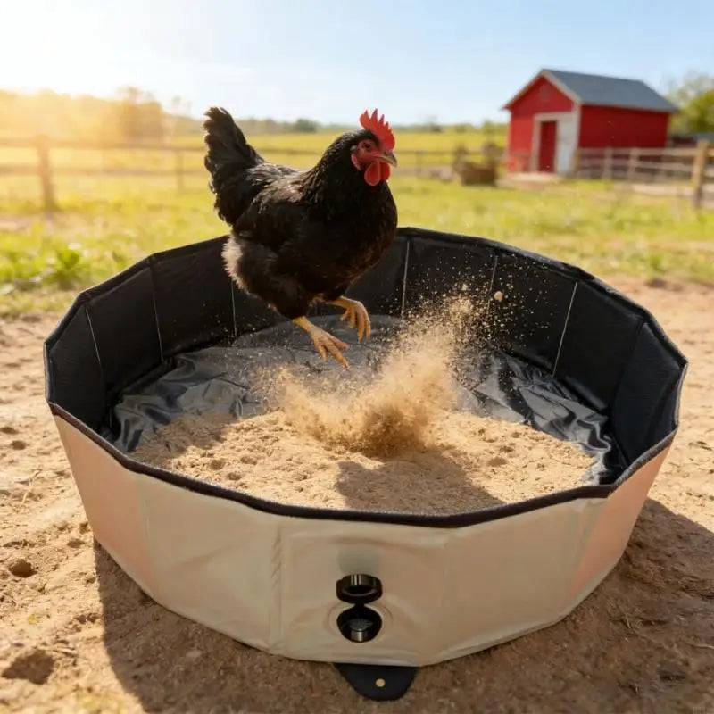 large chicken dust bath bowl portable sand bath for backyard chickens ducks anti slip poultry dust bathing tray