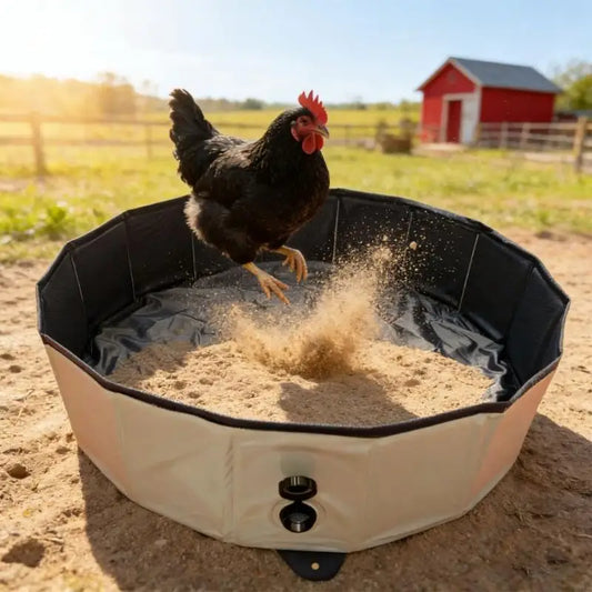 large chicken dust bath bowl portable sand bath for backyard chickens ducks anti slip poultry dust bathing tray
