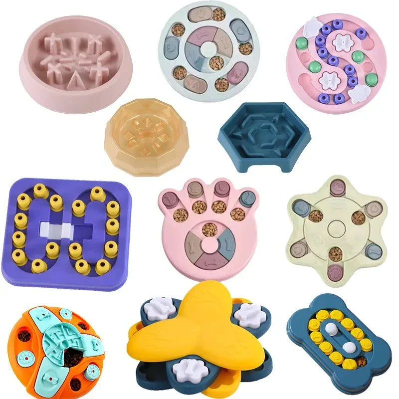 Dog Puzzle Toys Slow Feeder Interactive Increase IQ Food Dispenser Non-Slip Slowly Eating Bowl Cat Dogs Food Games