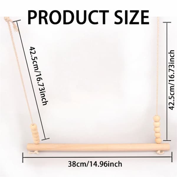 wooden hanging chicken swing perch toy for backyard chicken coop enrichment