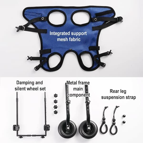 dog wheelchair for back legs mobility support disabled dog adjustable pet wheelchair