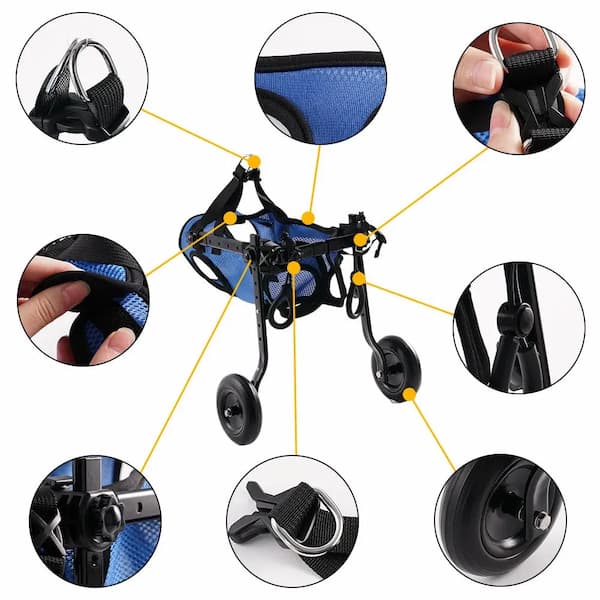 dog wheelchair for back legs mobility support disabled dog adjustable pet wheelchair