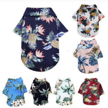 Small and medium-sized Hawaiian Dog Shirt