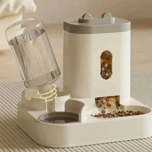 automatic pet feeder and water dispenser 2 in 1 gravity feeding station for cats and dogs