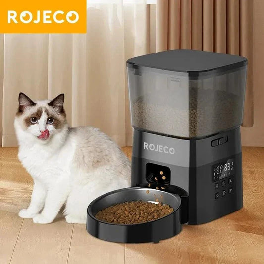 ROJECO Automatic Pet Feeder - Smart Cat Food Dispenser