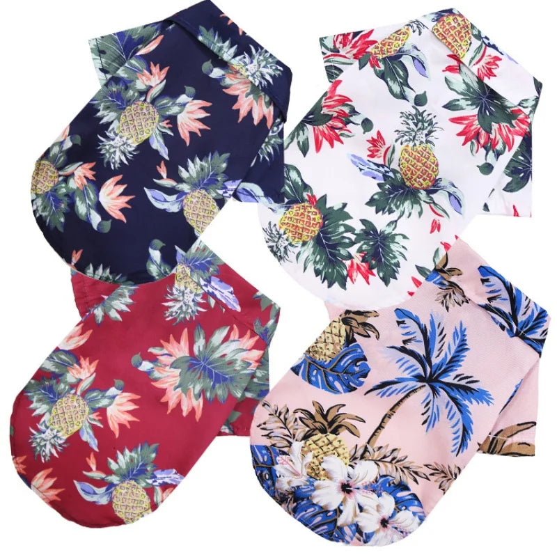 Small and medium-sized Hawaiian Dog Shirt