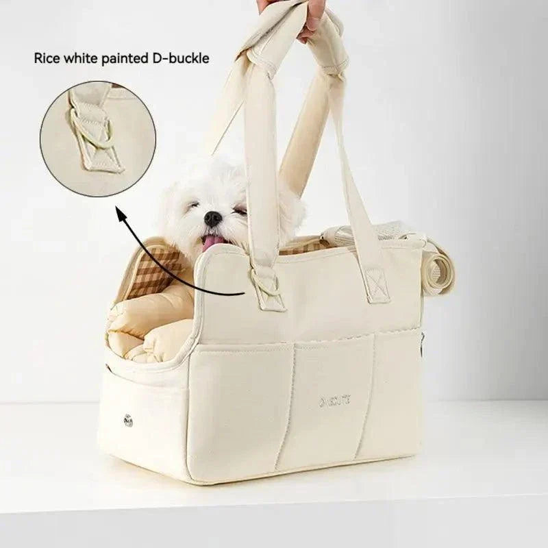 Portable Shoulder Bag for Small Dogs, Cats, Chihuahuas, and Yorkshire Terriers – Comfortable Pet Carrier Bag for Travel and Outdoor Use.