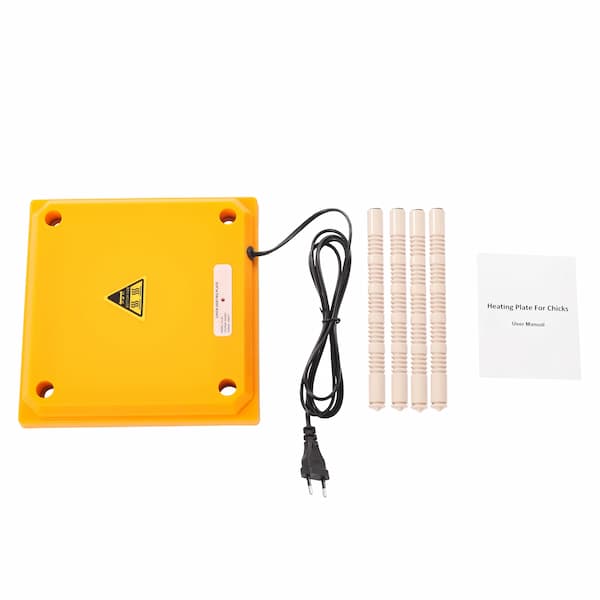 Radiant heat brooder plate for baby chicks – adjustable height, safe 15W heater, cozy and fire-safe alternative to heat lamps.