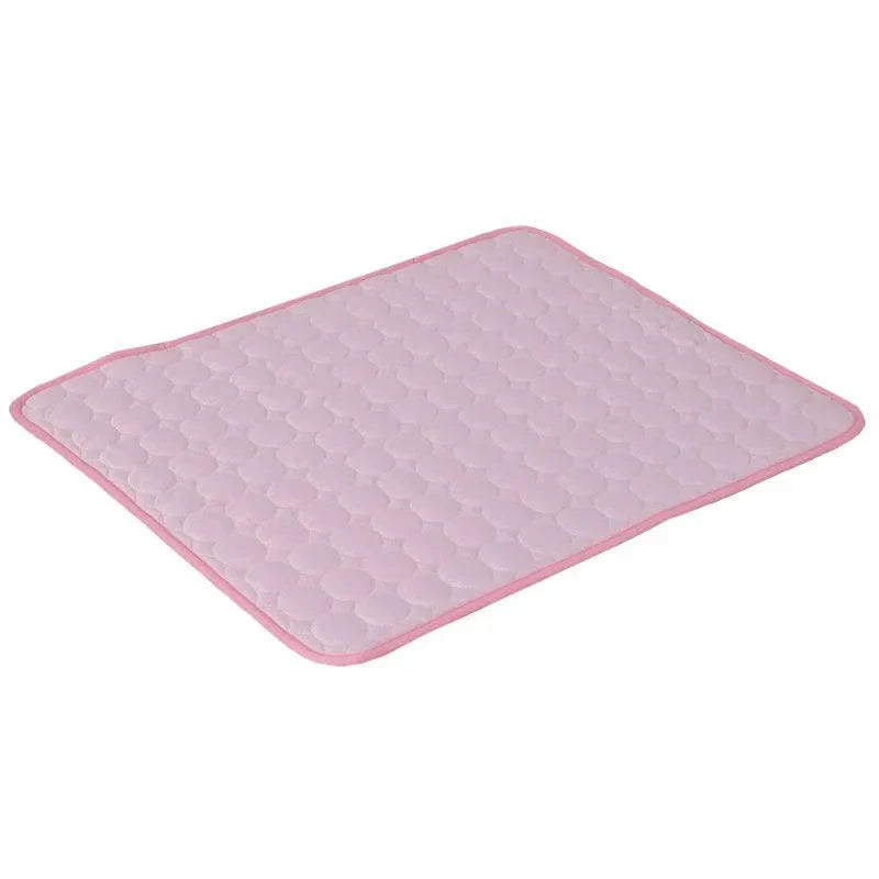 Durable cooling mat for small and large dogs, featuring non-toxic materials, ideal for summer use as a bed, blanket, or sofa accessory.