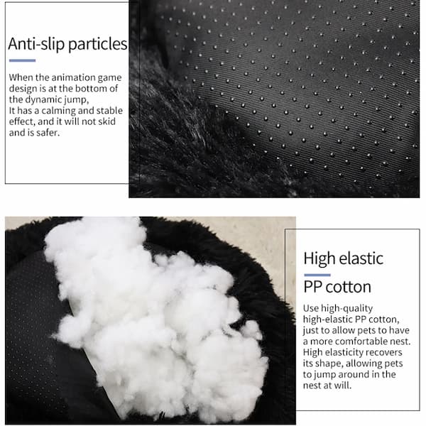 Calming donut dog bed plush anti-anxiety pet bed for dogs and cats