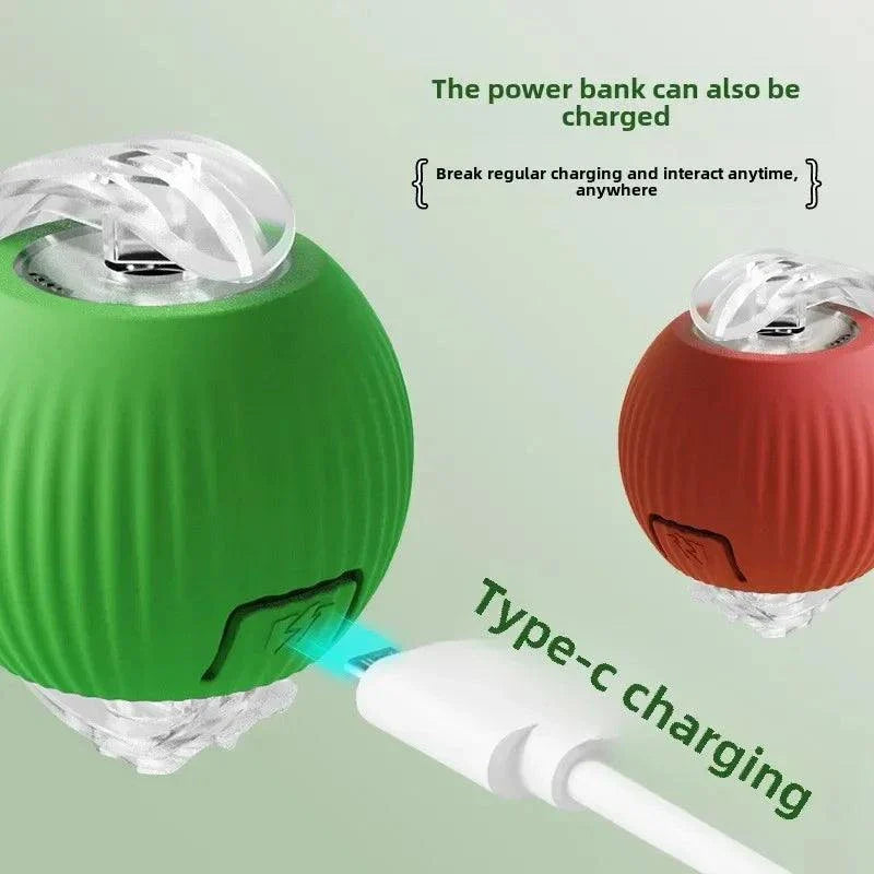 Rechargeable Smart Pet Interactive Rolling Ball Toy for Cats & Dogs