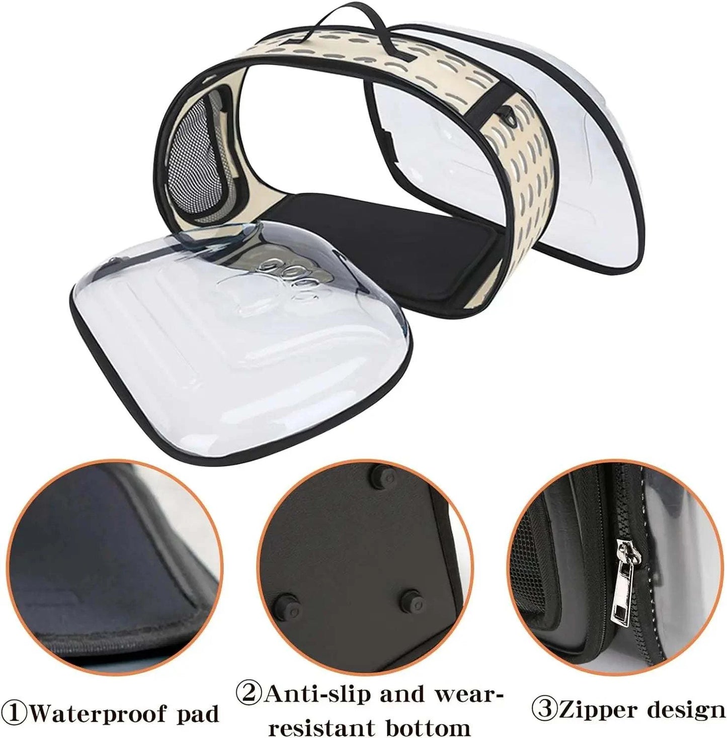 Transparent Foldable Outdoor Pet Travel Carrier Bag