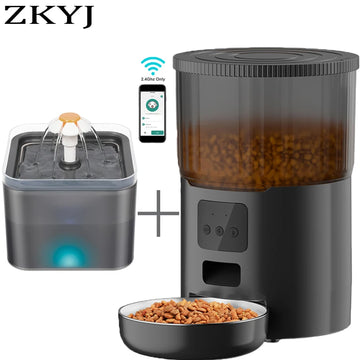 4L And 2L Wifi Automatic Pet Feeder And Automatic Pet Water Fountain