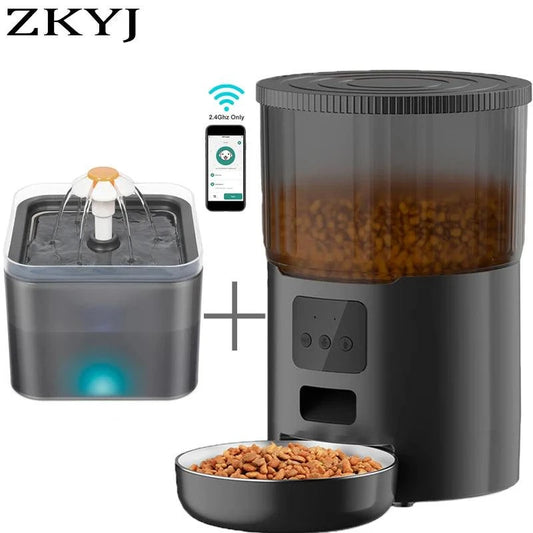 4L And 2l Wifi Automatic Pet Feeder And Pet Water Fountain