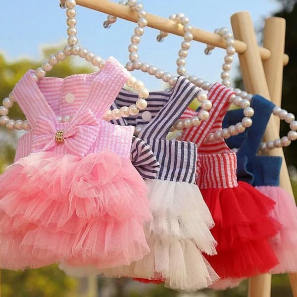 cute lace summer dress for small dogs and cats lightweight pet outfit