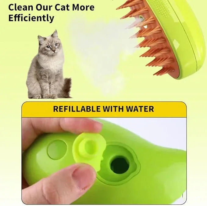 3 in 1 Pet Steamer Brush Electric Spray