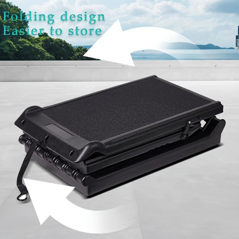 Folding dog ramp with side rails for cars and SUVs