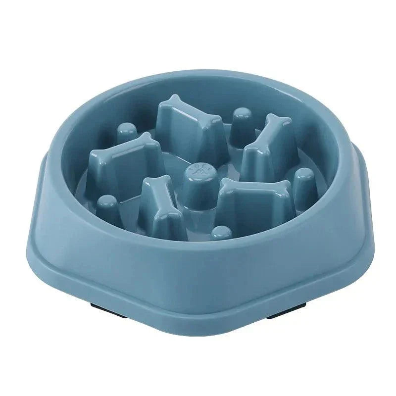 Anti-choking slow feeding pet bowl with non-slip base for healthy eating