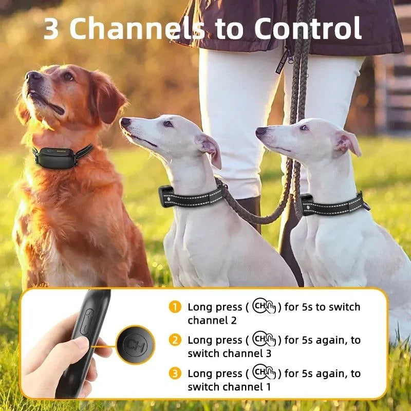 ROJECO Electric Dog Training Collar | Waterproof, Rechargeable Remote-Controlled Pet Trainer