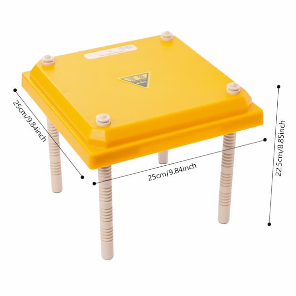 Radiant heat brooder plate for baby chicks – adjustable height, safe 15W heater, cozy and fire-safe alternative to heat lamps.