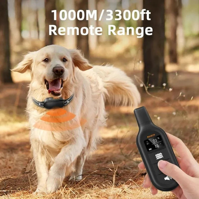 ROJECO Electric Dog Training Collar | Waterproof, Rechargeable Remote-Controlled Pet Trainer