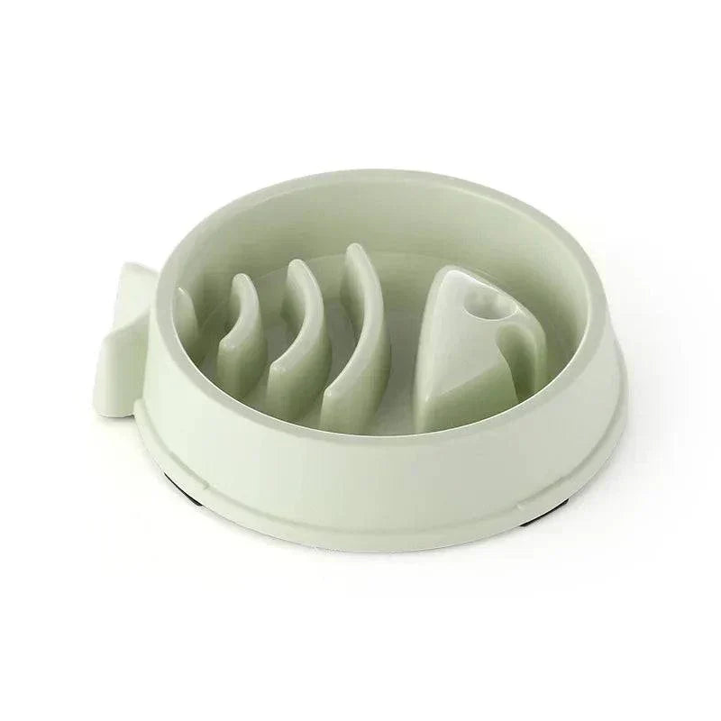 Anti-choking slow feeding bowl for dogs and cats with non-slip base.