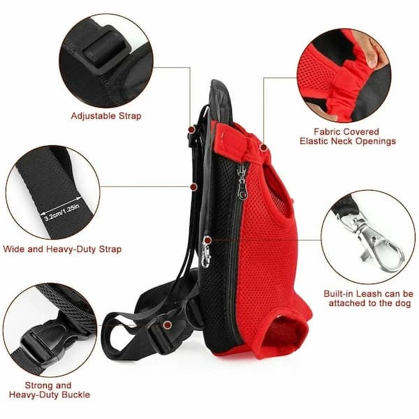 Pet dog carrier backpack in camouflage with mesh design, ergonomic straps, suitable for small dogs and cats, perfect for outdoor travel.