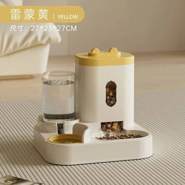 automatic pet feeder and water dispenser 2 in 1 gravity feeding station for cats and dogs