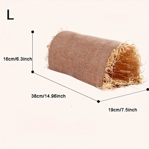 Measurement chart of a small wooden tube with dimensions labeled