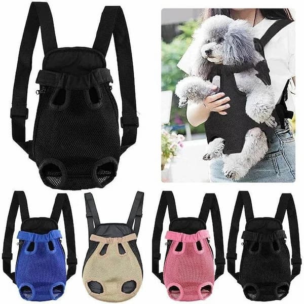 Pet dog carrier backpack in camouflage with mesh design, ergonomic straps, suitable for small dogs and cats, perfect for outdoor travel.