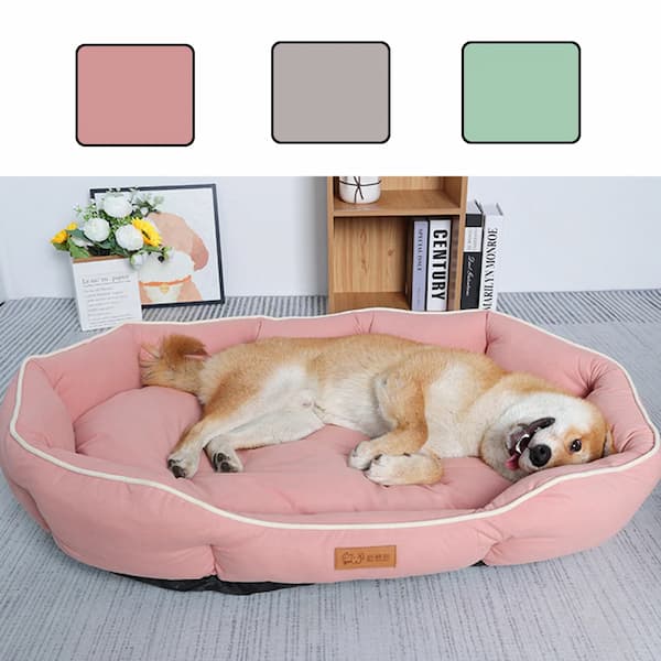 cozy dog sofa bed large soft pet cushion pink comfortable sleeping bed for dogs and cats