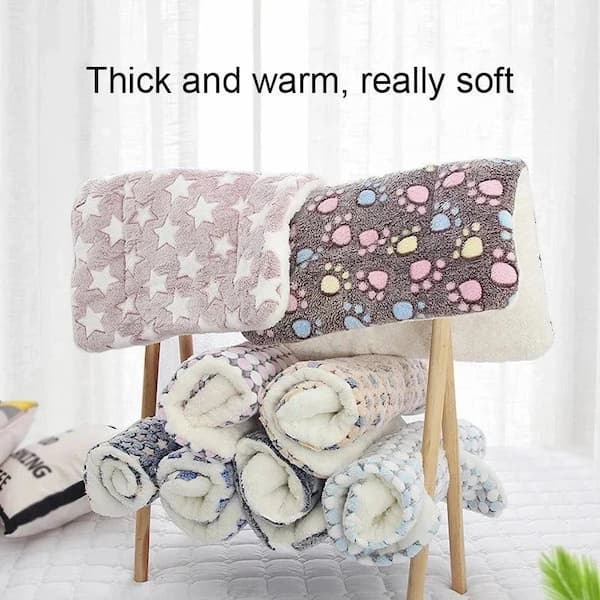 flannel pet sleeping mat soft dog and cat blanket bed for sofa crate and floor use
