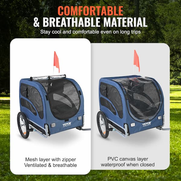Collapsible pet bike carrier for dogs up to 100 lbs