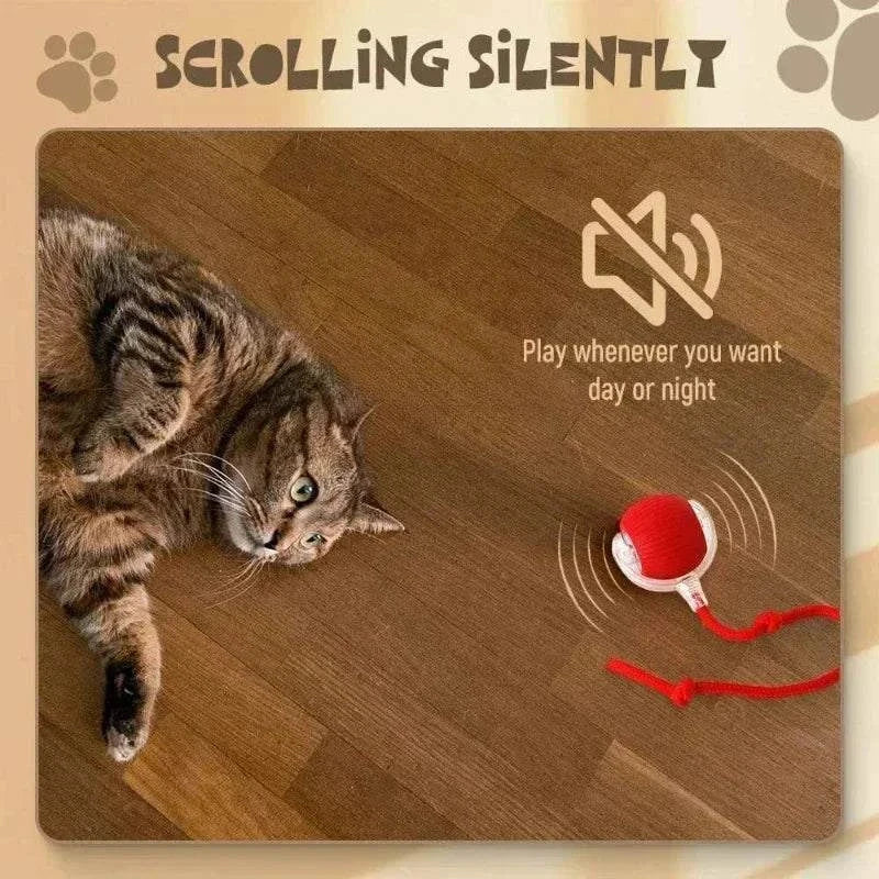 Rechargeable Smart Pet Interactive Rolling Ball Toy for Cats & Dogs