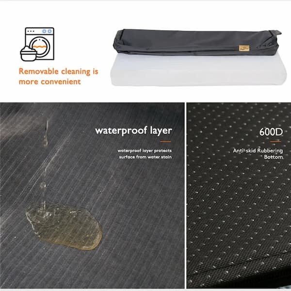 washable waterproof dog bed removable cover non slip base large dog
