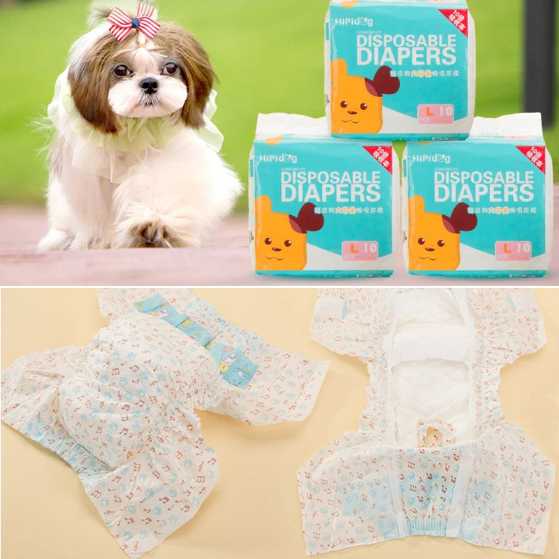 10PCSpack Super Absorption Pet Diapers