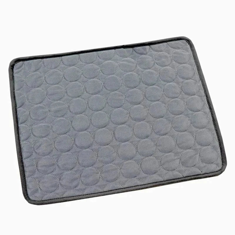 Durable cooling mat for small and large dogs, featuring non-toxic materials, ideal for summer use as a bed, blanket, or sofa accessory.