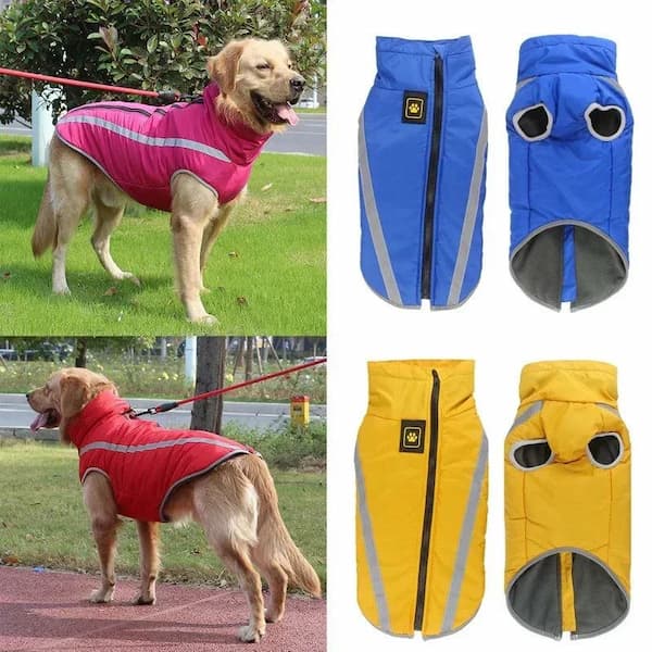 Waterproof Dog Jacket for Large Dogs | Warm Reflective Winter Coat for Safety & Comfort