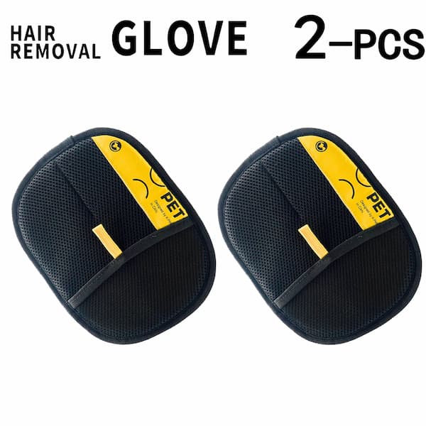 2-pack pet hair cleaning gloves for furniture and car seats