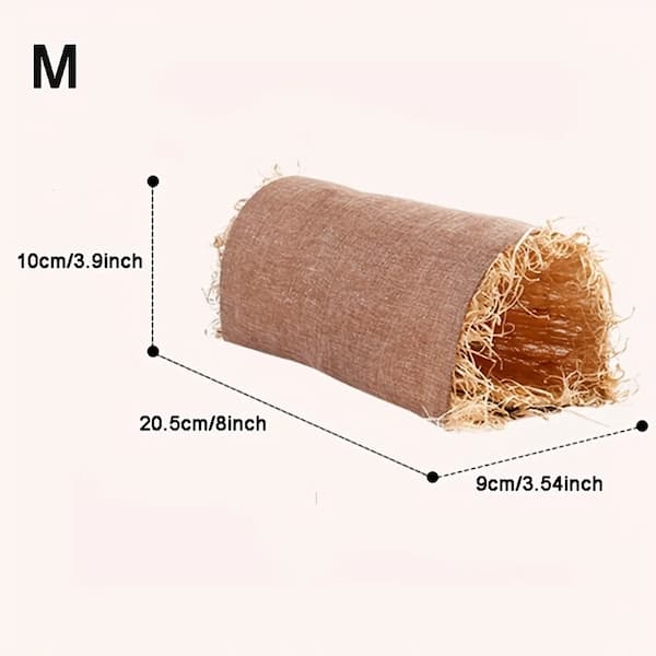 Measurement chart of a small wooden tube with dimensions labeled