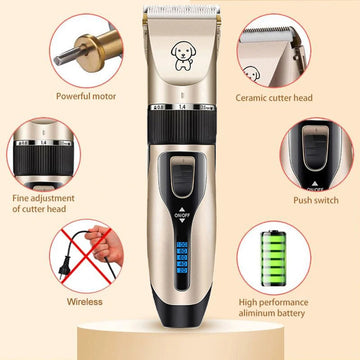 Professional Pet Clippers Grooming Set(Pet/Cat/Dog/Rabbit)