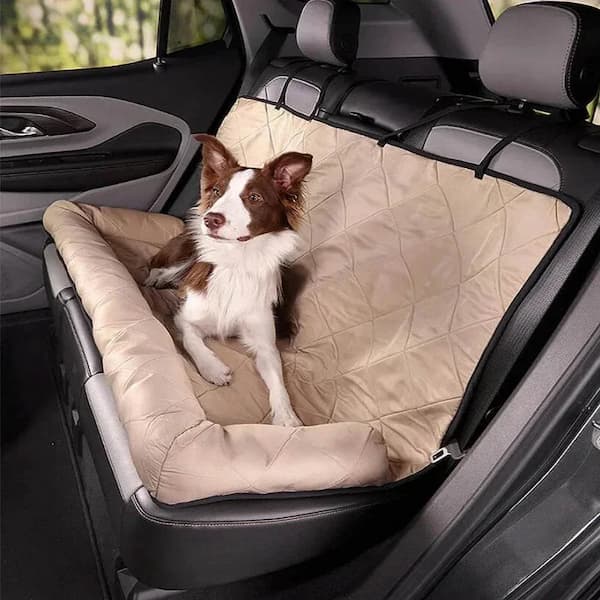 Waterproof Double-Sided Dog Car Seat Cover – Anti-Scratch Rear Seat Travel Mattress for Pets