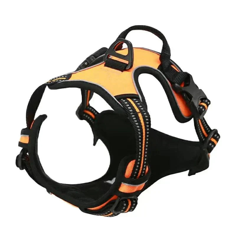 Reflective adjustable pet harness, breathable vest with chest strap for dogs and cats.