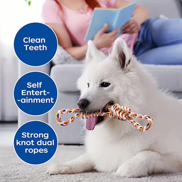 indestructible dog rope toy heavy duty chew toy for large dogs aggressive chewer tug toy cotton rope