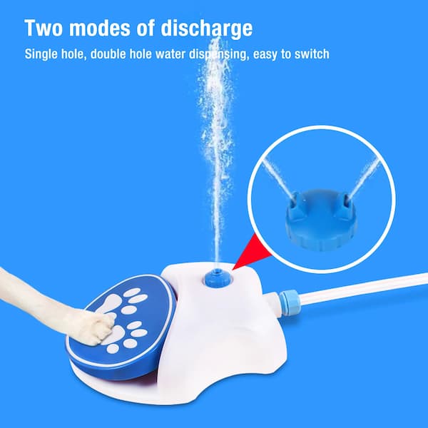 outdoor dog water fountain paw activated hydration system garden hose pet cooling water dispenser