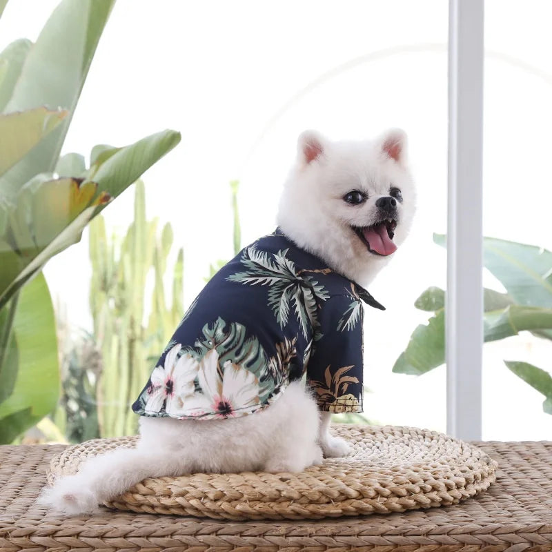 Small and medium-sized Hawaiian Dog Shirt