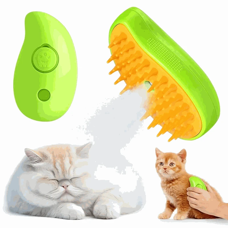 3 in 1 Pet Steamer Brush Electric Spray