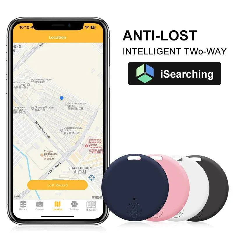 "Mini GPS Tracker Device, Bluetooth Smart Finder for Pets, Kids, Bags, Keys, Anti-Lost Mobile Phone Locator."