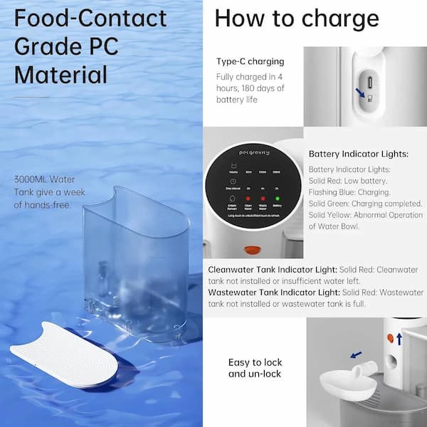 automatic cat water fountain with filter continuous flow drinking system for pets